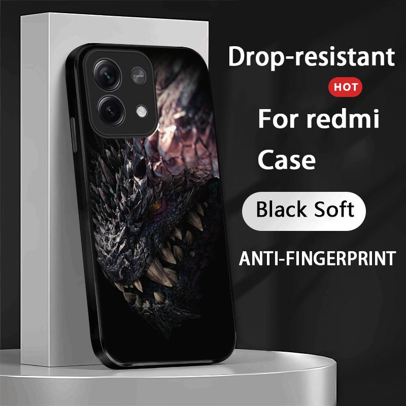 Monster Hunter Game Design Phone Case For Xiaomi Redmi Note 13,12,11, 10 Pro Plus S,  5G, 12S, Soft Black Phone Cover