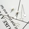 Exaggerated Tassel Fashionable Earrings for Women Imitation Earrings Geometric Five-pointed Star Rear Hanging Pearl Mid-length Earrings