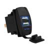 Waterproof 12 24V 3.1A Dual USB Ports Car Charger Socket Power Adapter with LED Blue