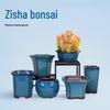 Purple Clay Glazed Succulent Flower Pot for Office Desktop