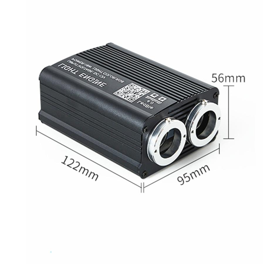 Dual Head Fiber Optic Lights Smartphone Bluetooth APP Control 20W Music Remote Control 300pcs Cable Car Roof Starry Sky Ceiling Light