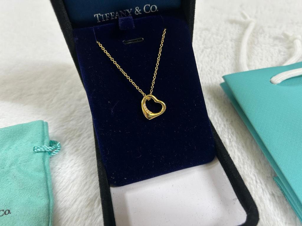 Collar con Colgante de Corazón de Plata de Ley 925 para Mujer Familia T con Diamantes y Esmalte, Cadena Clavicular Azul Clásico, Colgante para Mejor Amiga