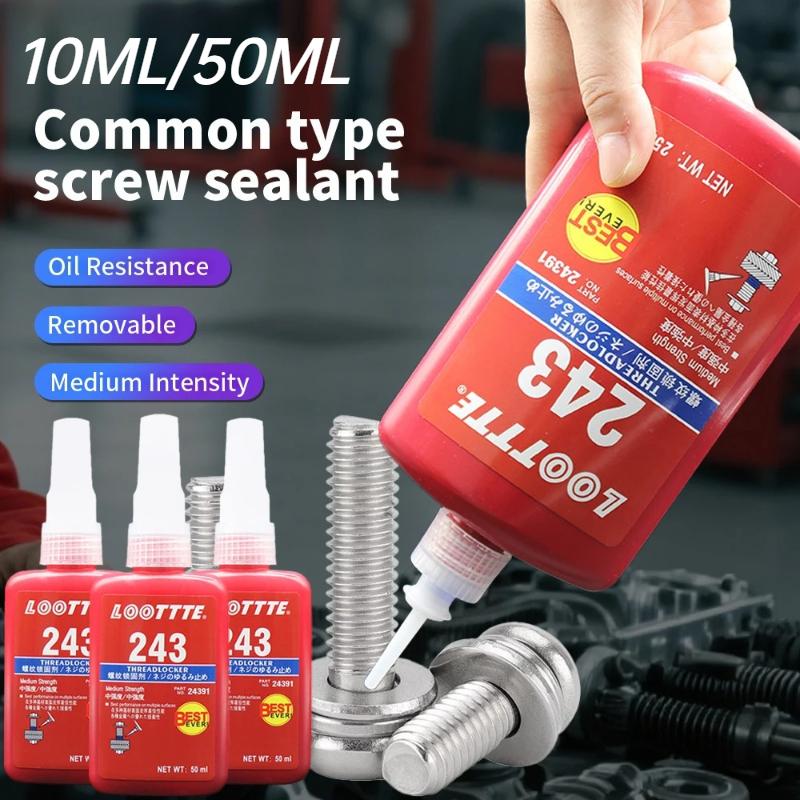 Screw Lock Threadlocker Red Screw Glue Thread Locking Agent Anaerobic Glue Anti-loose Universal Thread Sealants