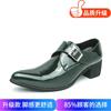 Casual Leather Shoes High-end Leather Lacquered Soft Leather Glossy British Style Buckle Pointed Lazy Shoes