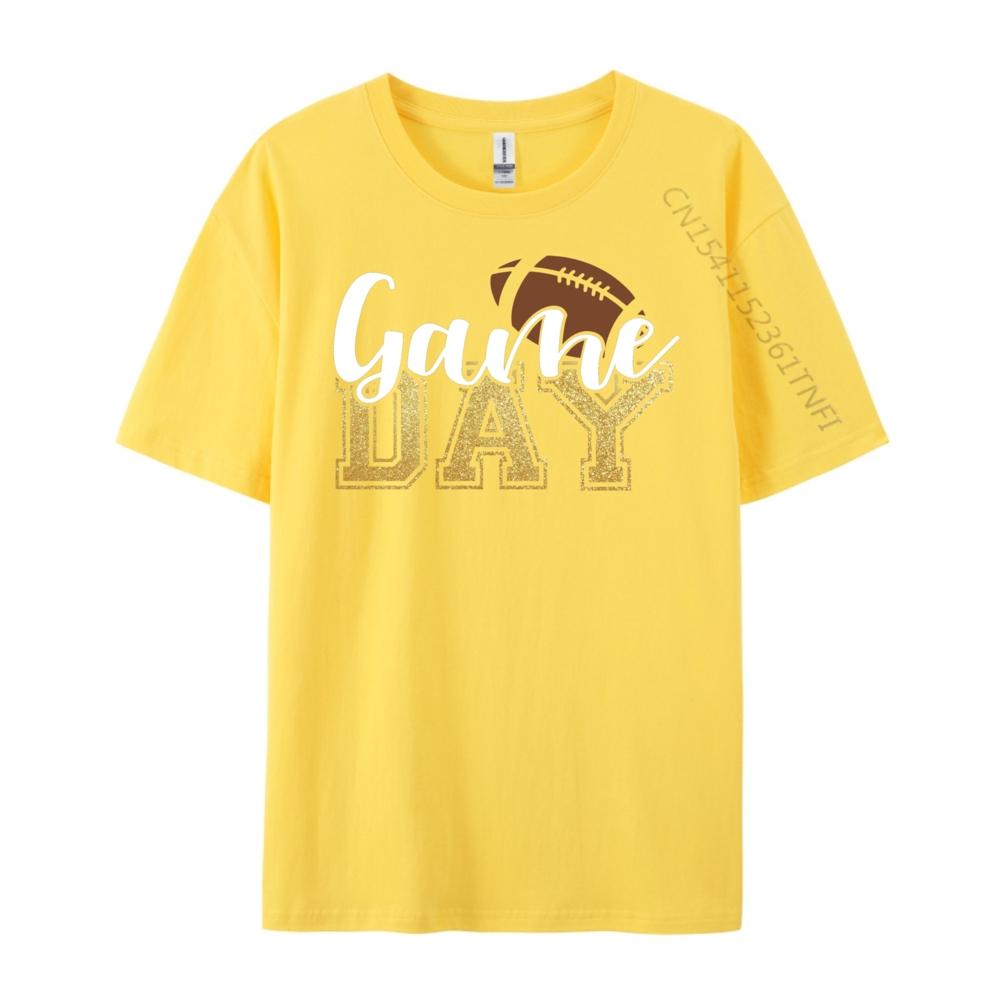 Football Game Day White T Shirt Men Christmas Tshirt Graphic Tee Original Mens TShirts Creative Classic