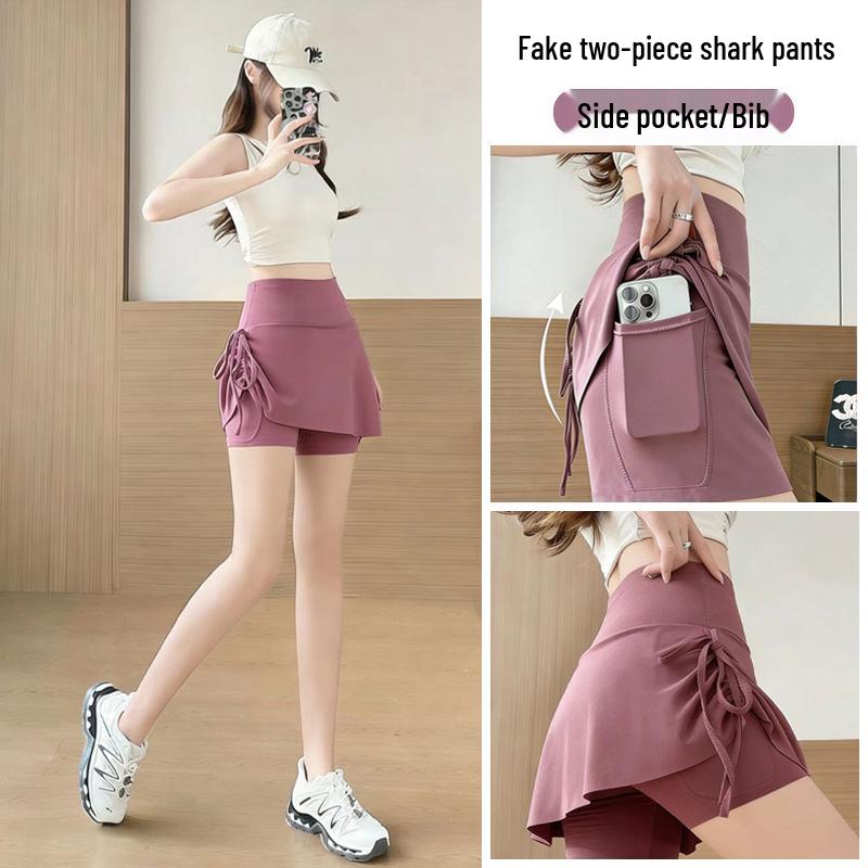 

Spring/Summer 2026 Women s High-Waist Tummy Control Yoga Shorts with Pocket and Hip Lift XL [130-155] lbs