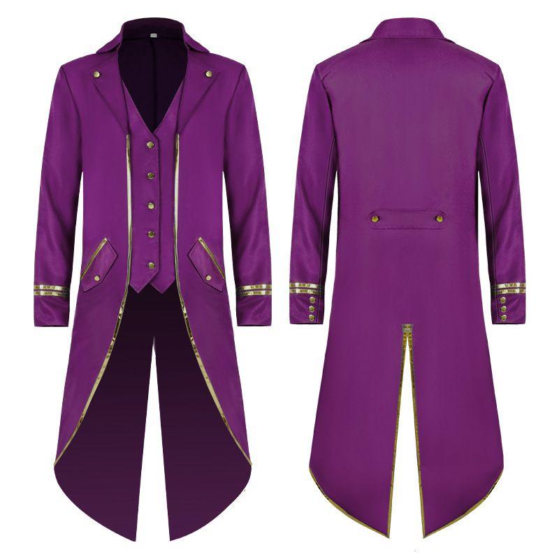 Long Steampunk Tailcoat Tuxedo Medieval Prince Victorian Gothic Coat  Halloween
