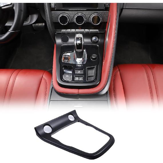 Daeiclru Schaltwählhebel-Panel-Zierleiste Passend für Jaguar F-Type 2013-2024, ABS Schaltwählhebel Mittelkonsole Kratzfestes Panel Schutzrahmen Abdeckung,