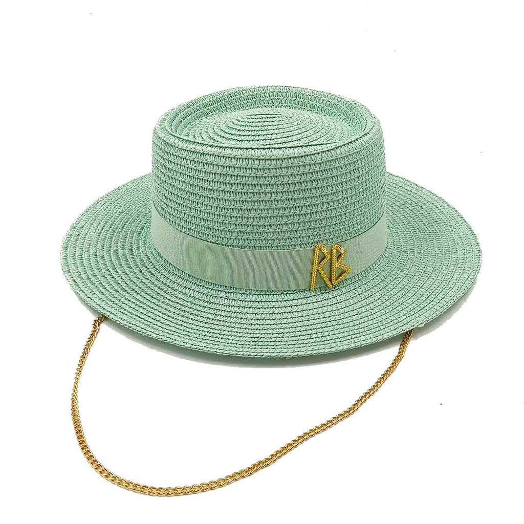 Summer straw hat hand-woven with straw bow ribbon outdoor travel sun protection beach hat sun hat hats for woman