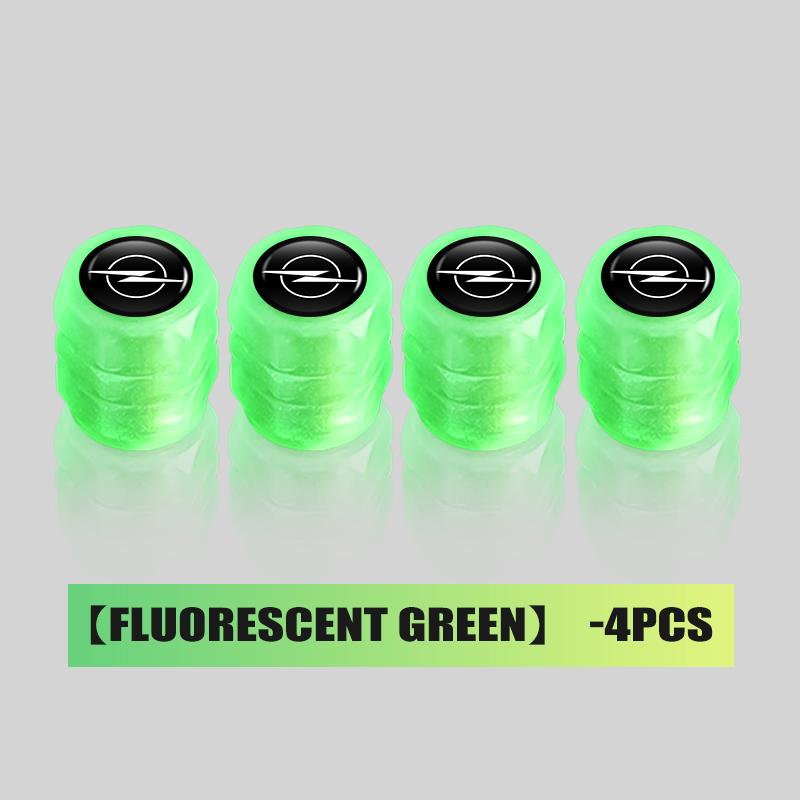 4/6/10pcs Night Glowing Car Wheels Valve Tyre Dustproof Cover For Opel Astra G J H Insignia Zafira Corsa D C Vectra Vivaro