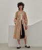 MITTE Shirring Belted Shirts Dress - Beige