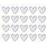 Yousheng 20Pcs Nail Ornaments Sparkling Creative Shape Mirror Texture Stunning Visual Effect Wide Application Show Unique Charm Alloy Love Heart Metal