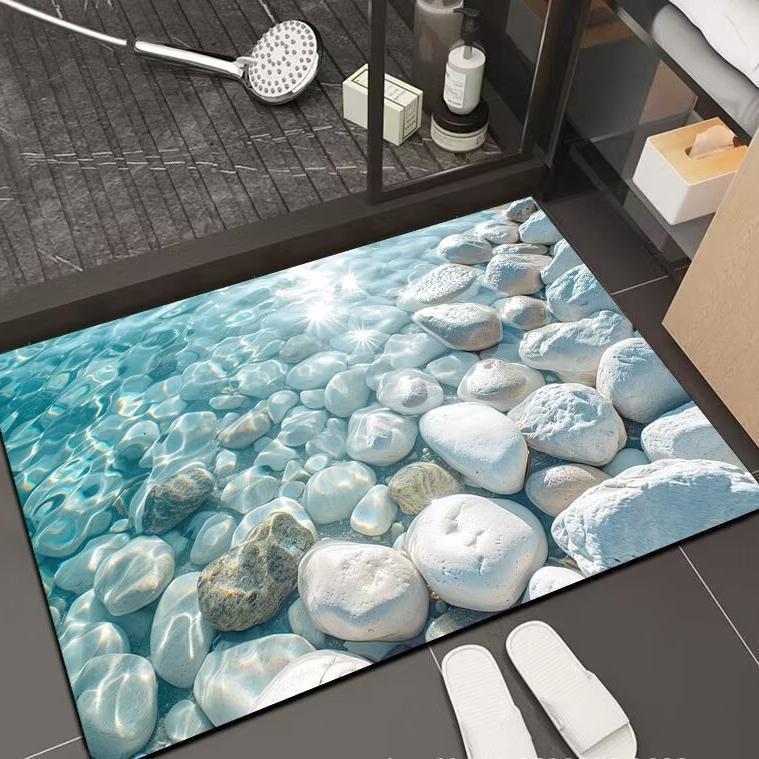 Diatomaceous Earth Non-slip Quick-dry Bathroom Mat – Water Absorbent & Dirt-resistant