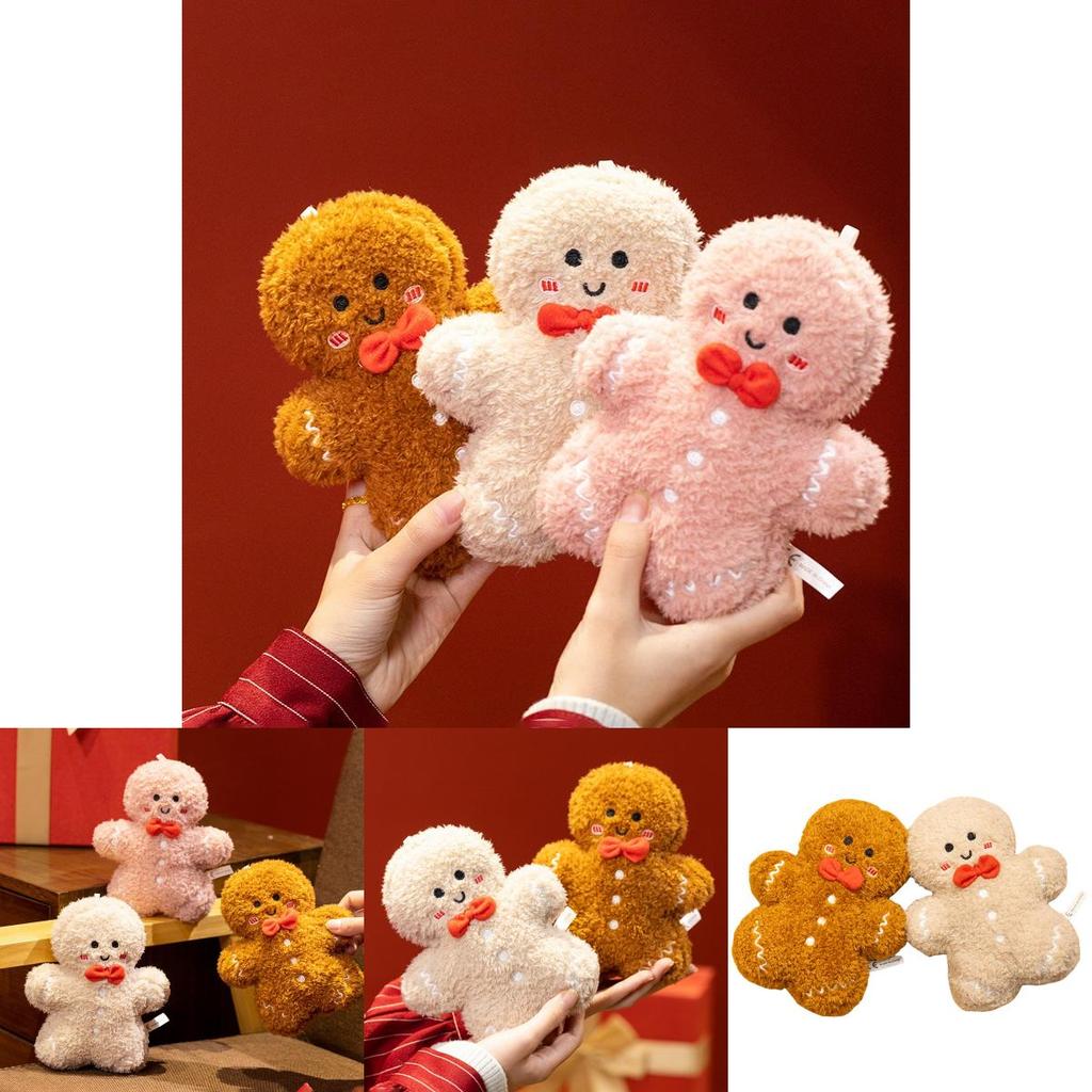 Weihnachts-Lebkuchenmann Plüschtier mit weichem Stoff für Feiertagsdekoration und Geschenke