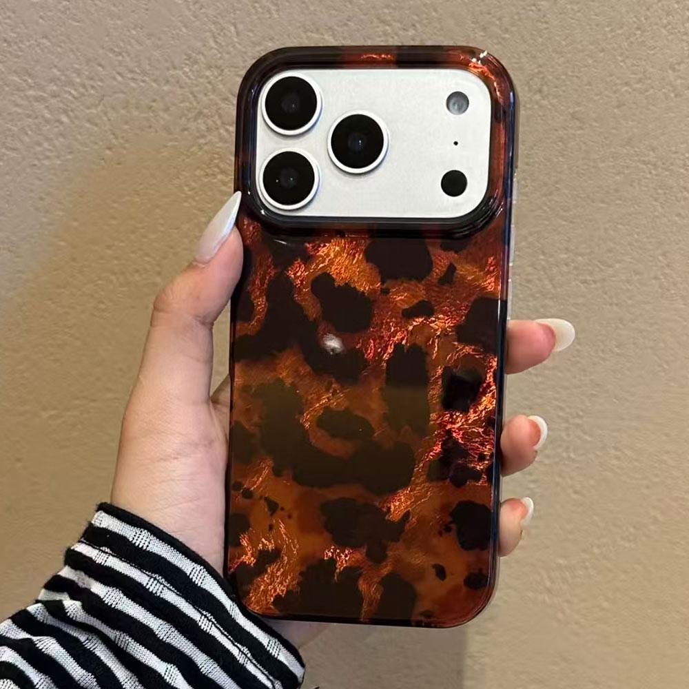 Ciemny Kolor Szylkretowy Bursztynowy Błyszczący Pokrowiec na Telefon dla Xiaomi 13T 14T 11 Lite NE Poco X5 M6 Pro X6 X7 X3 Pro NFC C65 C61 M5S