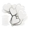 Étiquettes à suspendre - RICO DESIGN - Coeurs blancs - Contour argenté - 24 pièces - Mixte