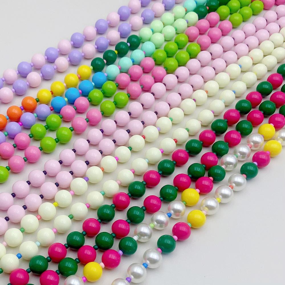 INS Colored Candy Acrylic Beads Fashion Anti-lost Hand Carry Diagonal Span Mobile Phone Chain