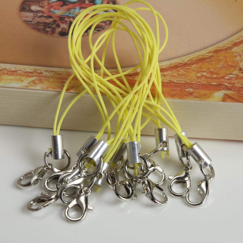 20/40pcs Colorful Lobster Clasp Rotating Lanyard Keychain Phone Charms for DIY Handmade Jewelry Pendant Accessories