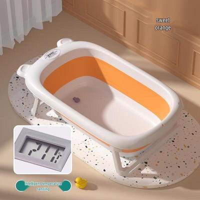 JINGRUIXIANG Foldable Baby Bathtub with Temperature Sensor