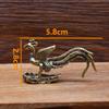 Retro Brass Mini Phoenix Figurines Desk Decoration Statue Ornament Home Decor Animal Ornament