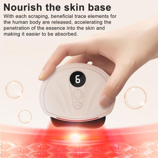 Electric Facial Massager Digital Display Compact Design Portable Rechargeable Anti-Aging Face Massager with Heat and Vibration