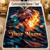 Flannel BlanketOne Piece Custom Name Text Personalized Soft Warm Throw Blanket Home Decor Gift