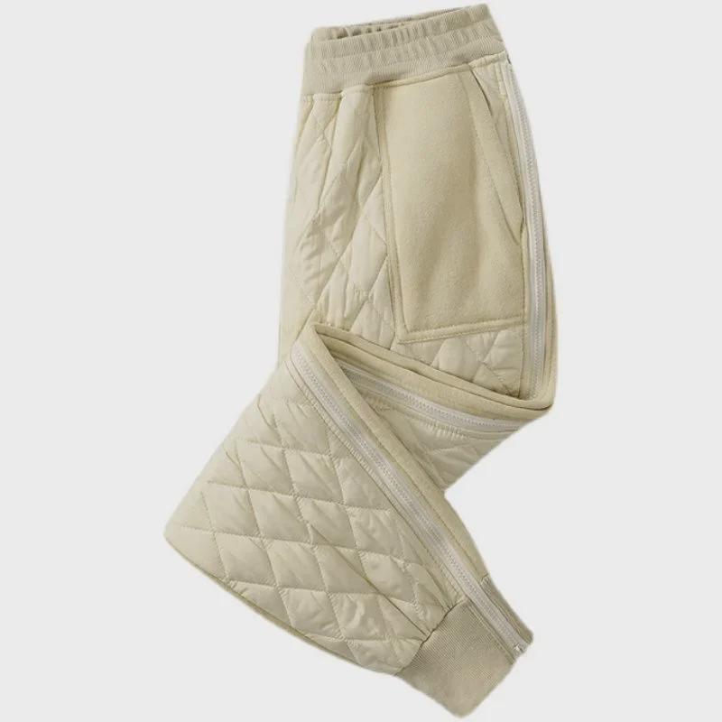 

Женские стеганые шаровары на бархатной подкладке с ромбовидной отделкой XL (recommended for 115-130 jin)