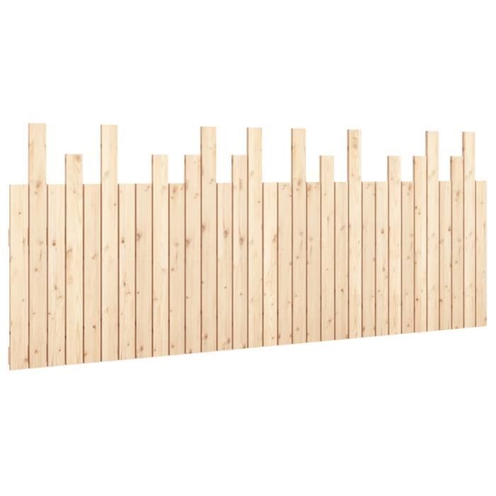 824778 vidaXL Wall-mounted Headboard 204x3x80 Cm Solid Pine Wood