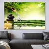 ZEN Poster Stone Bamboo Water Drops Green Leaf Still Life Meditation Wall Art Picture Canvas HD Print Buddha Home Decor Painting
