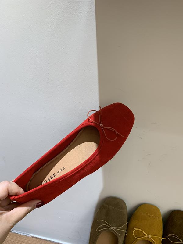 Fashion Ballerinas Woman 2025 Female Shoes Soft Autumn Bow-Knot Ballet Comfortable Dress Retro Fall Butterfly Flat Butterfly-knot