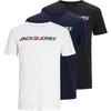 Jack And Jones Herren Logo T-Shirt (3er-Pack)