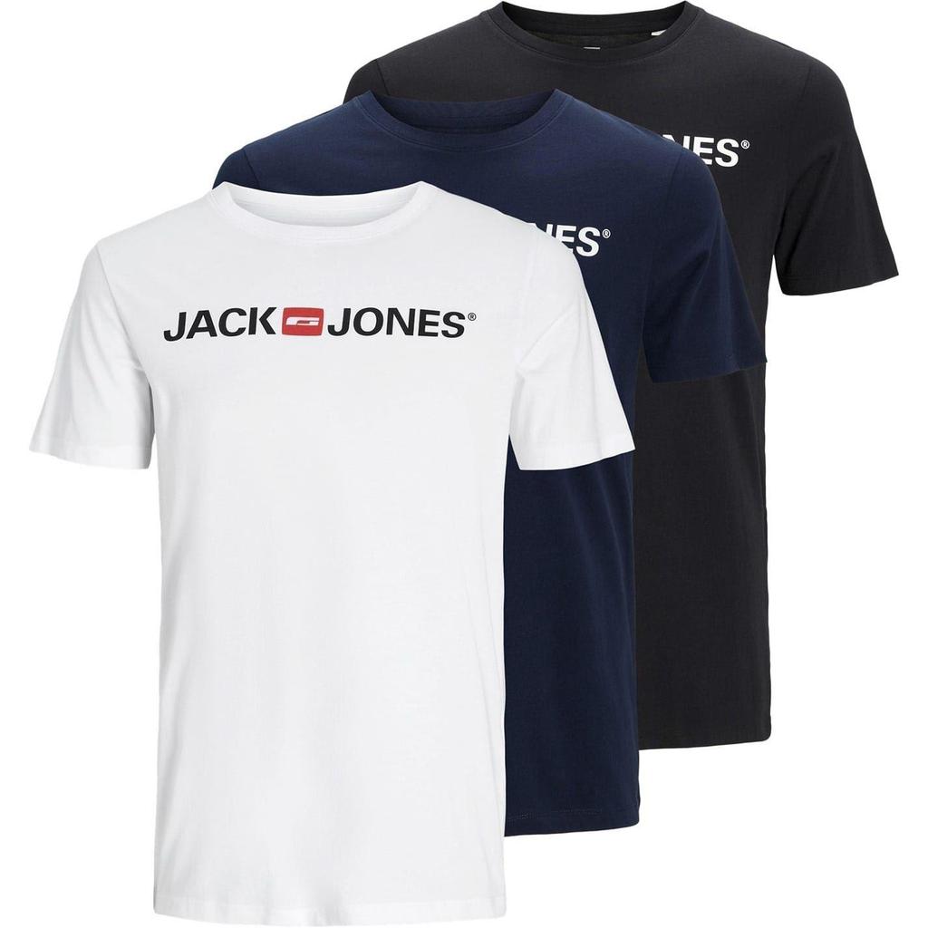 Jack And Jones Herren Logo T-Shirt (3er-Pack)