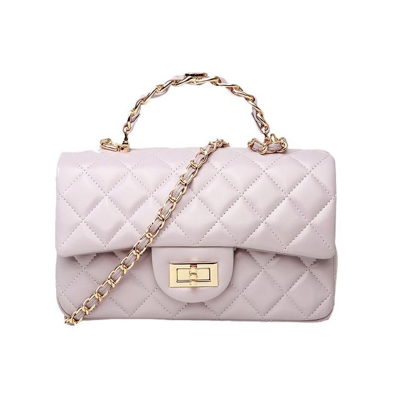 Xiaoxiangfeng leather rhombus chain bag women's handbag high-end new versatile single shoulder messenger small square bag