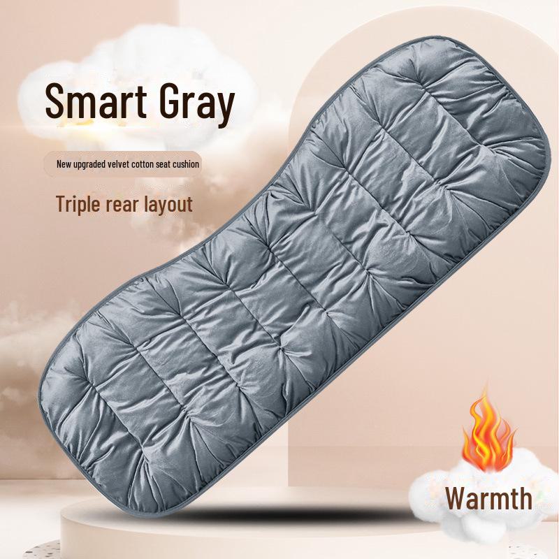 Pernă mică de flanel pentru scaun auto din trei piese pentru toate anotimpurile - pe jumătate înfășurată pentru vară, anti-alunecare și fără legare.