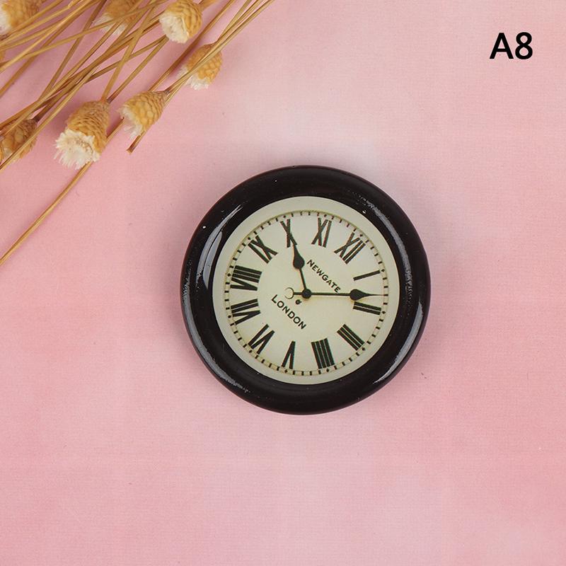 

1:12 Resin Dollhouse Miniature Wall Clock Home Decor Accessories Furniture Toy as the picture