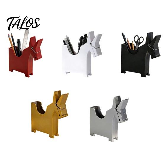Office Desk Accessory Mule Shape Pen Holder, Multi-Functional 3-in-1 Organizer with Note Holder Business Three-in-one Card Box And Plastic Desktop for