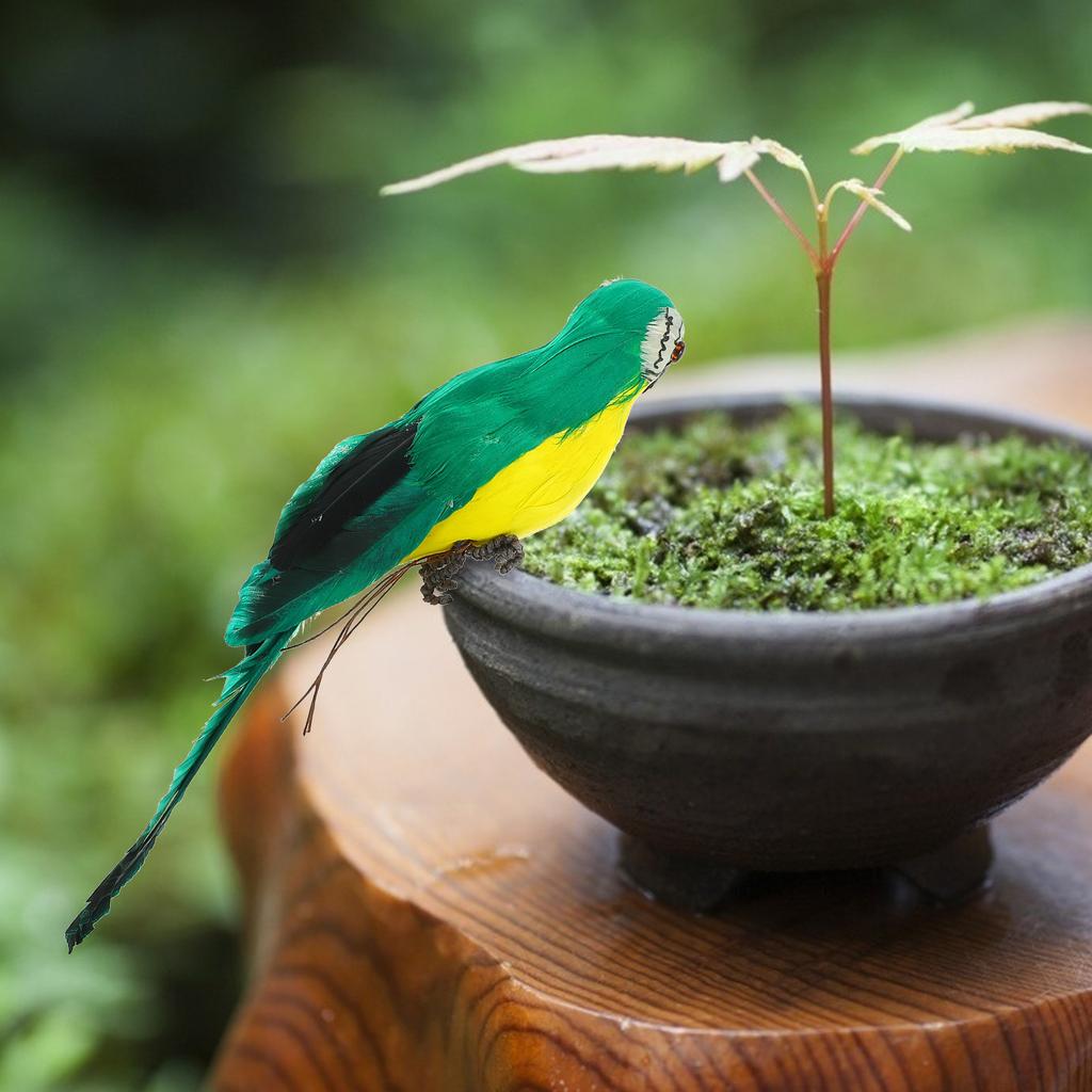 1Pcs Artificial Macaw Bird Decoration Delicate Durable Home Garden Wedding Scene Photo Prop Artificial Bird