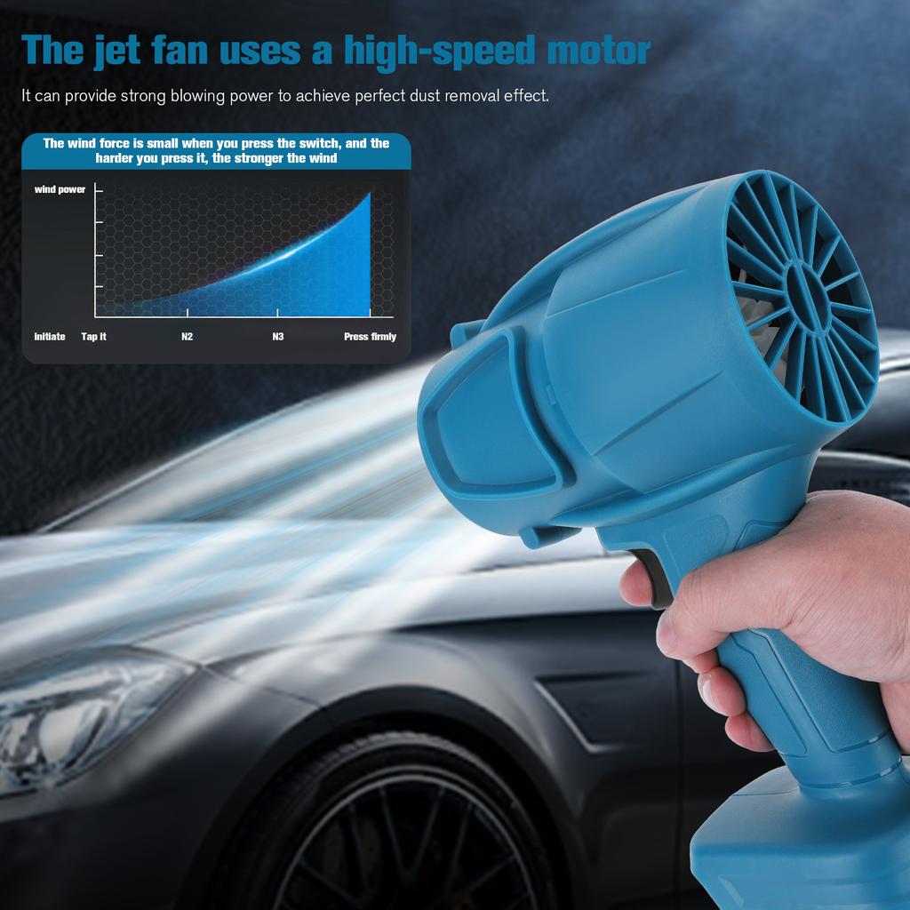 Cordless Strong Wind Air Blower (No Battery) Mini Jet Dry Blower Mini Jet Dry Blower Fan for Keyboard Car Camping
