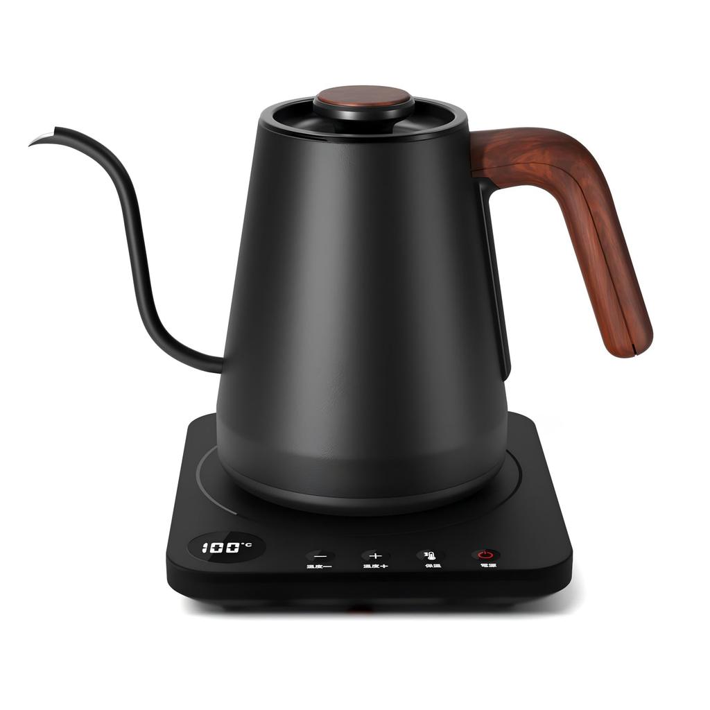 [2023 Renewal Edition] HAGOOGI Drip Kettle, 1.0L, 1200W, Electric Kettle, Coffee Pot, Temperature Control (1°C Increments), Keep Warm Function,