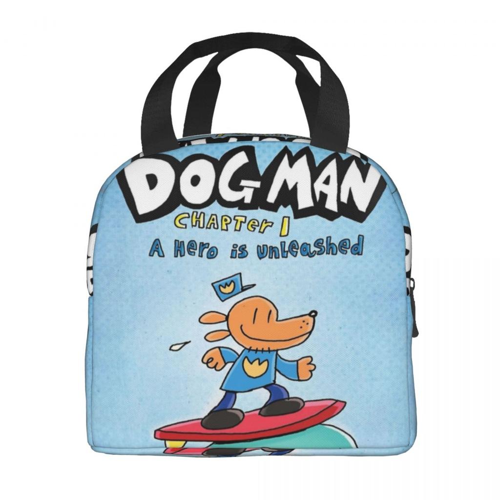 Kawaill Dog Man Manga Produkt Izolovaná svačinová taška Na piknik Skladování Jídlonosiče Přenosný Termoizolační box na oběd