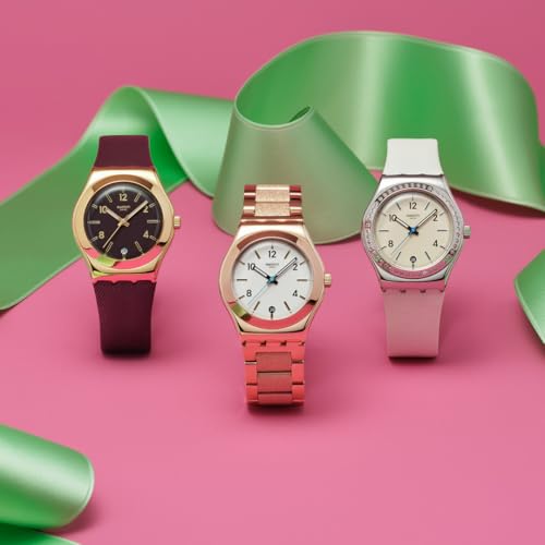 Montre pour femme Swatch Irony Medium Glacial Petals YLS471, Blanc