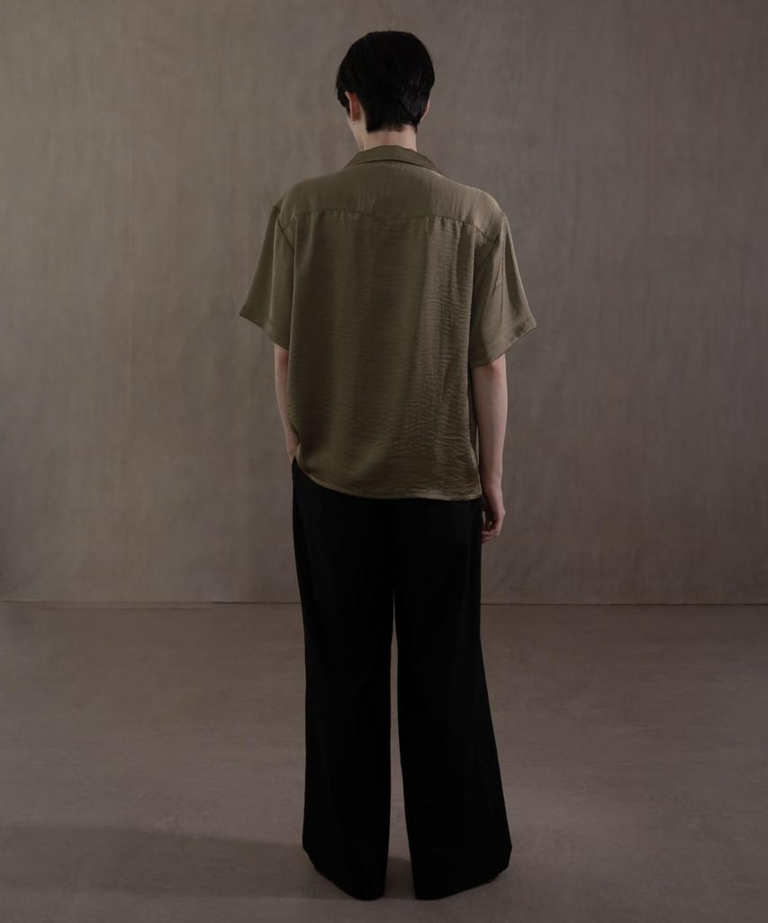 WEGO Short Sleeve Satin Embroidered Summer Simple Size M Men's Shirt, Top, Casual, Khaki,