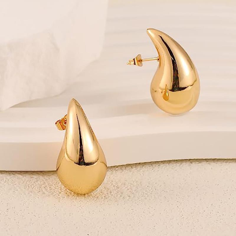 New Style Earrings - Fashionable and Simple Drop Earrings. Elegant and Versatile Gold-plated Smooth Surface Drop Earrings.