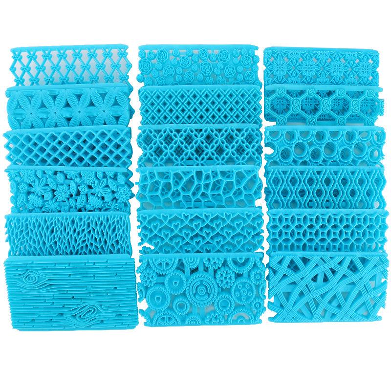 Ultra-leichte Polymer-Ton-Prägeform: Blatt-, Rosen-, Schneeflocken-, Rinden-Vorlagen