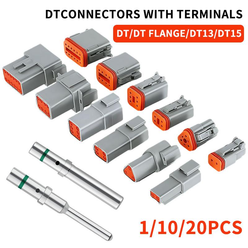 1/10/20 Sets DEUTSCH Connector DT/DTM/DTP/DT15/DT13 deutch connector male DT06-2S waterproof connector DT04-2P female plug
