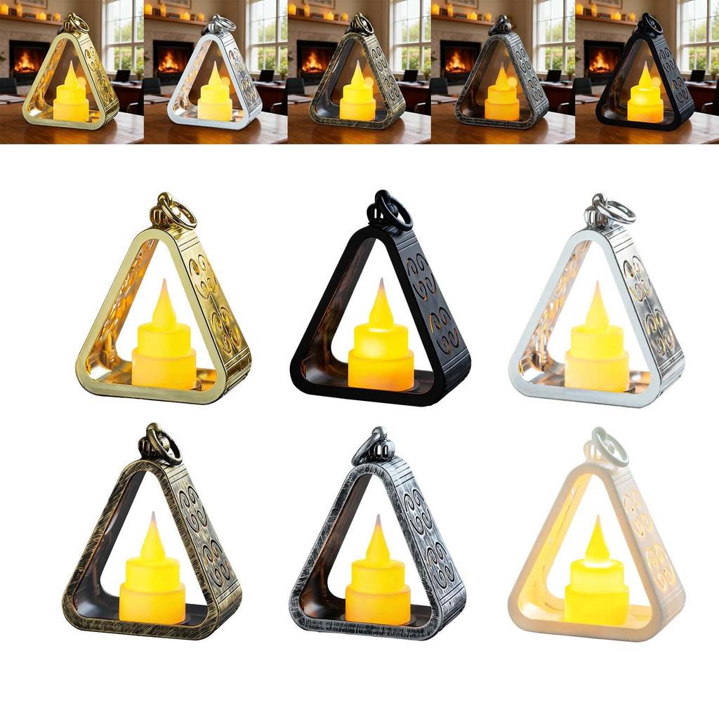 Bedside Lamp Lightweight Room Decor Desktop Atmosphere Light Triangle Table Lamp Soft Lighting for Fireplace Indoor Dorm Living