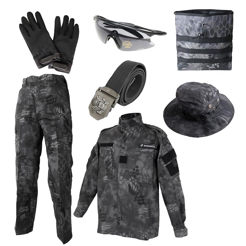 

[SHENKEL] 7 points included Beginner s set Taifun XS size camouflage clothing top and bottom boonie hat hat Equipment glass glove belt dump pouch