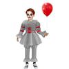 Kids Scary Joker Pennywise Cosplay Costume Horror Ghost Movie It Puff Sleeve Tulle Collar Top With Pants For Halloween Carnival