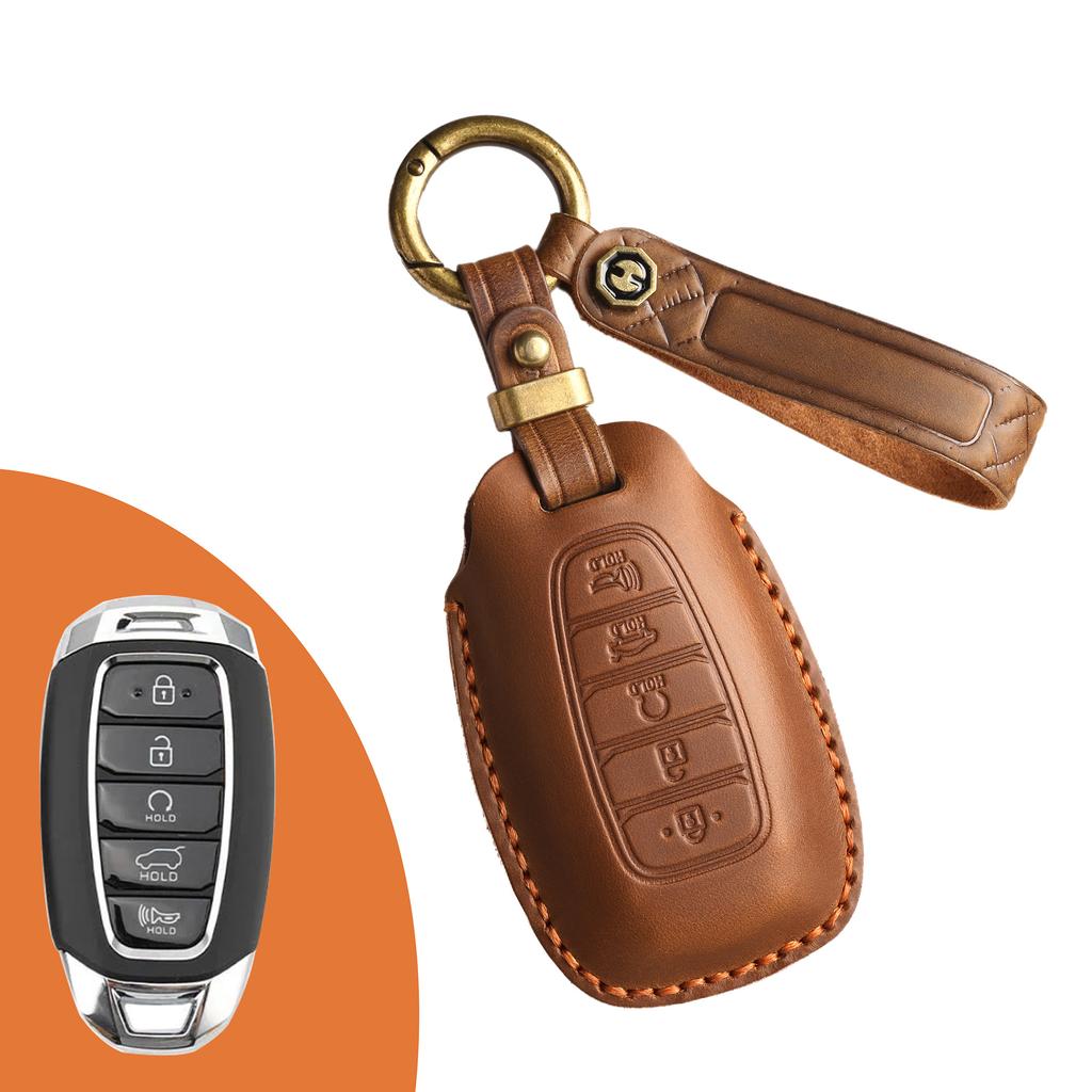 Car Key Cover for Modern Fista Key Bag Kustu Car Handmade Leather Case Buckle