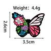 Butterfly & Hedgehog Cartoon Brooch with Fresh Flower Design - Metal Badge for Clothing & Backpacks